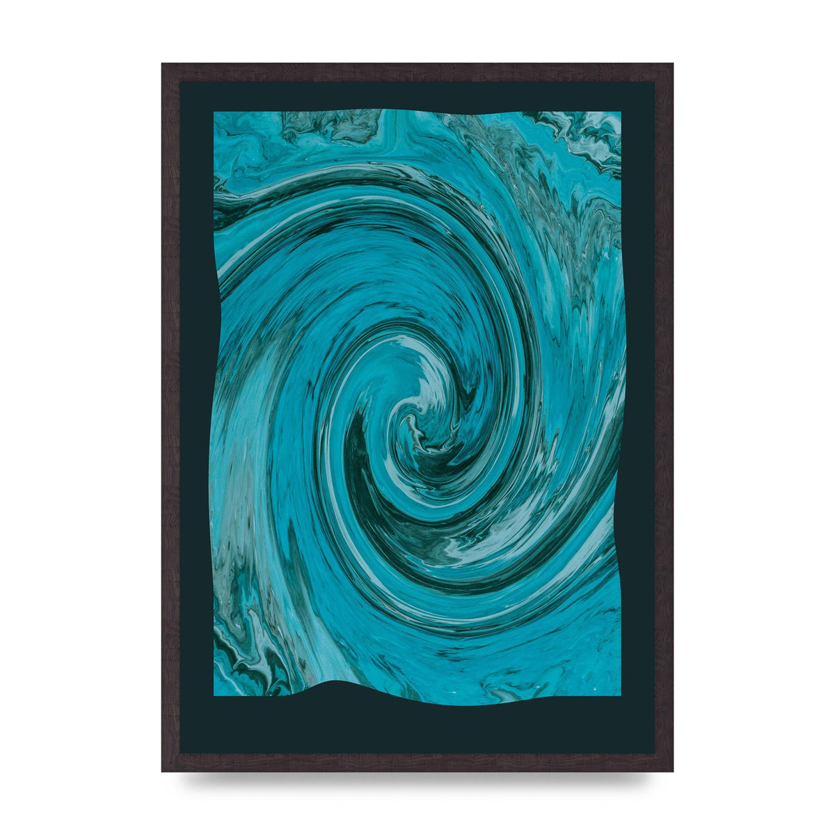 Green Swirl Pattern Art For The Home - A2 framed