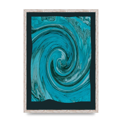 Green Swirl Pattern Art For The Home - A2 framed
