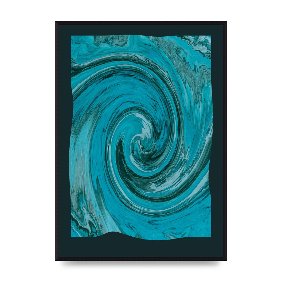 Green Swirl Pattern Art For The Home - A2 framed