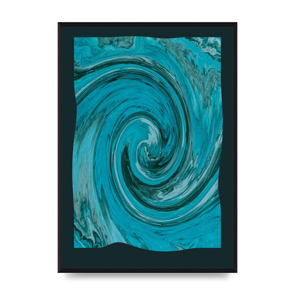 Green Swirl Pattern Art For The Home - A2 framed