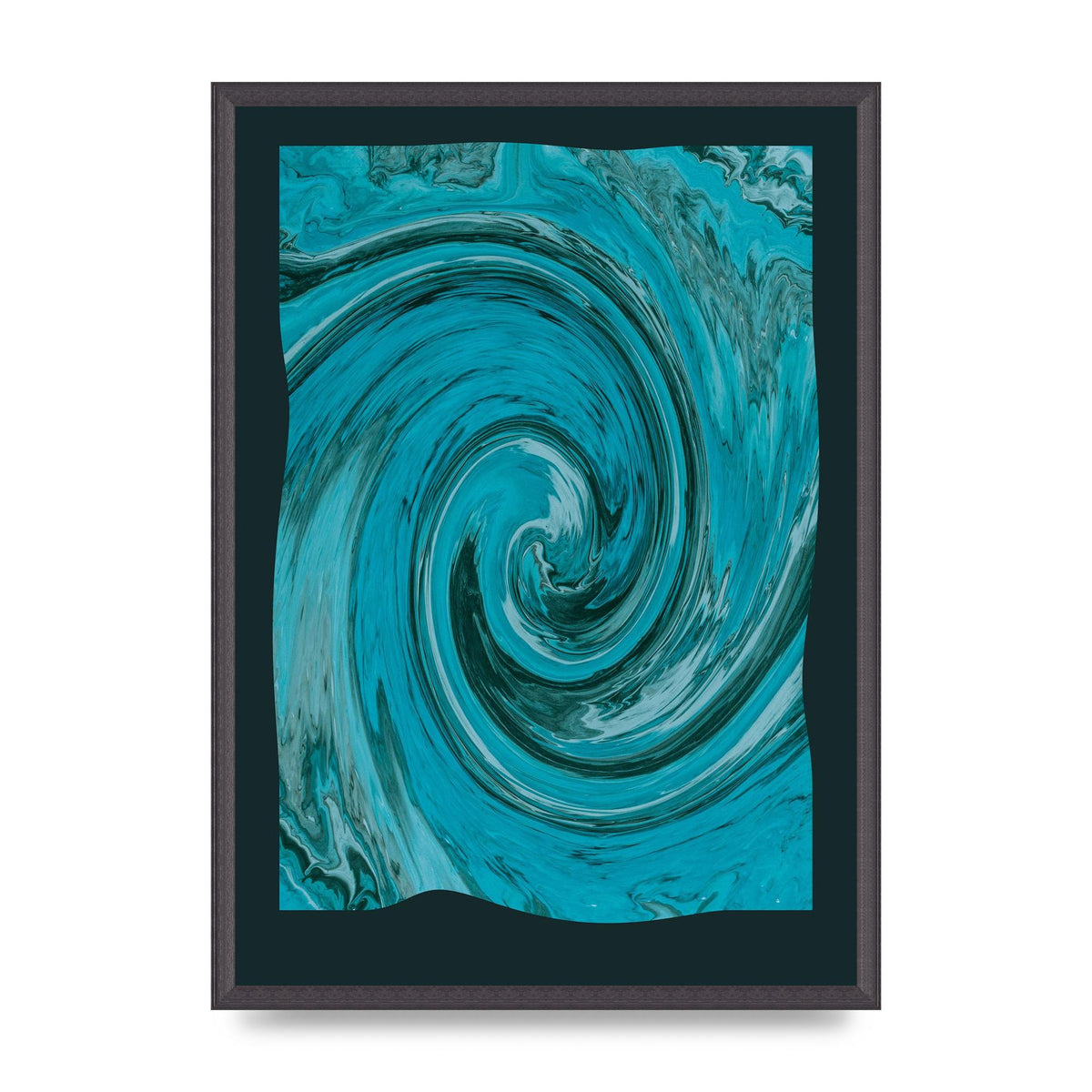 Green Swirl Pattern Art For The Home - A2 framed
