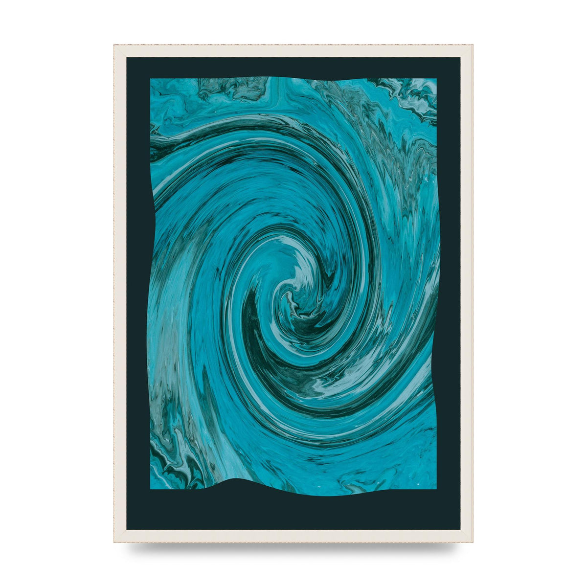 Green Swirl Pattern Art For The Home - A2 framed