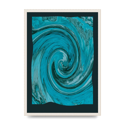 Green Swirl Pattern Art For The Home - A2 framed