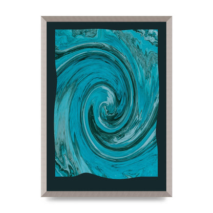 Green Swirl Pattern Art For The Home - A2 framed