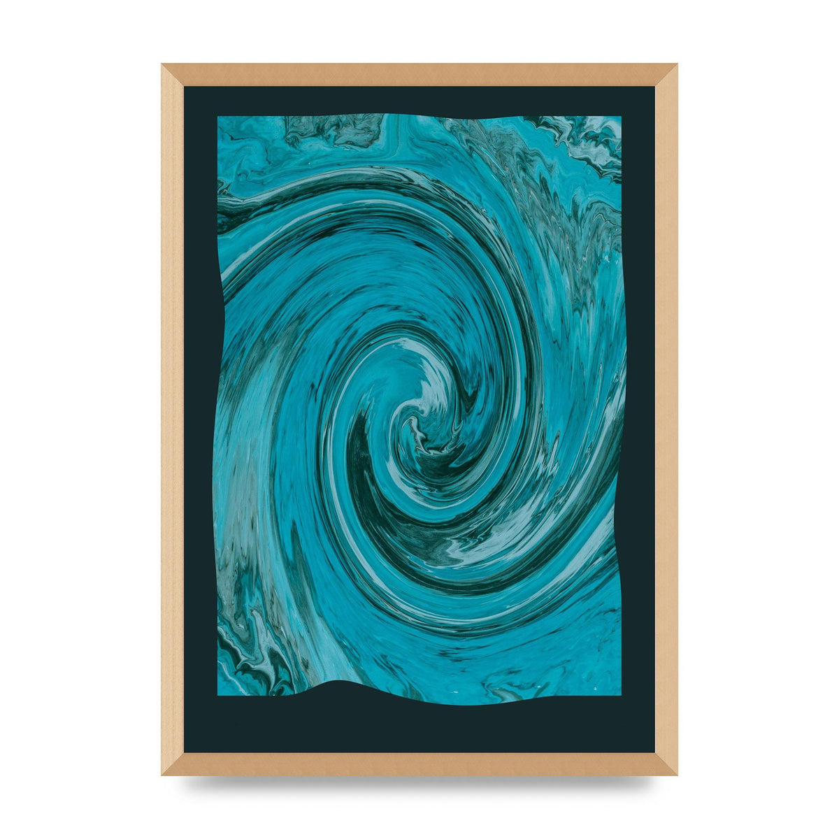 Green Swirl Pattern Art For The Home - A2 framed