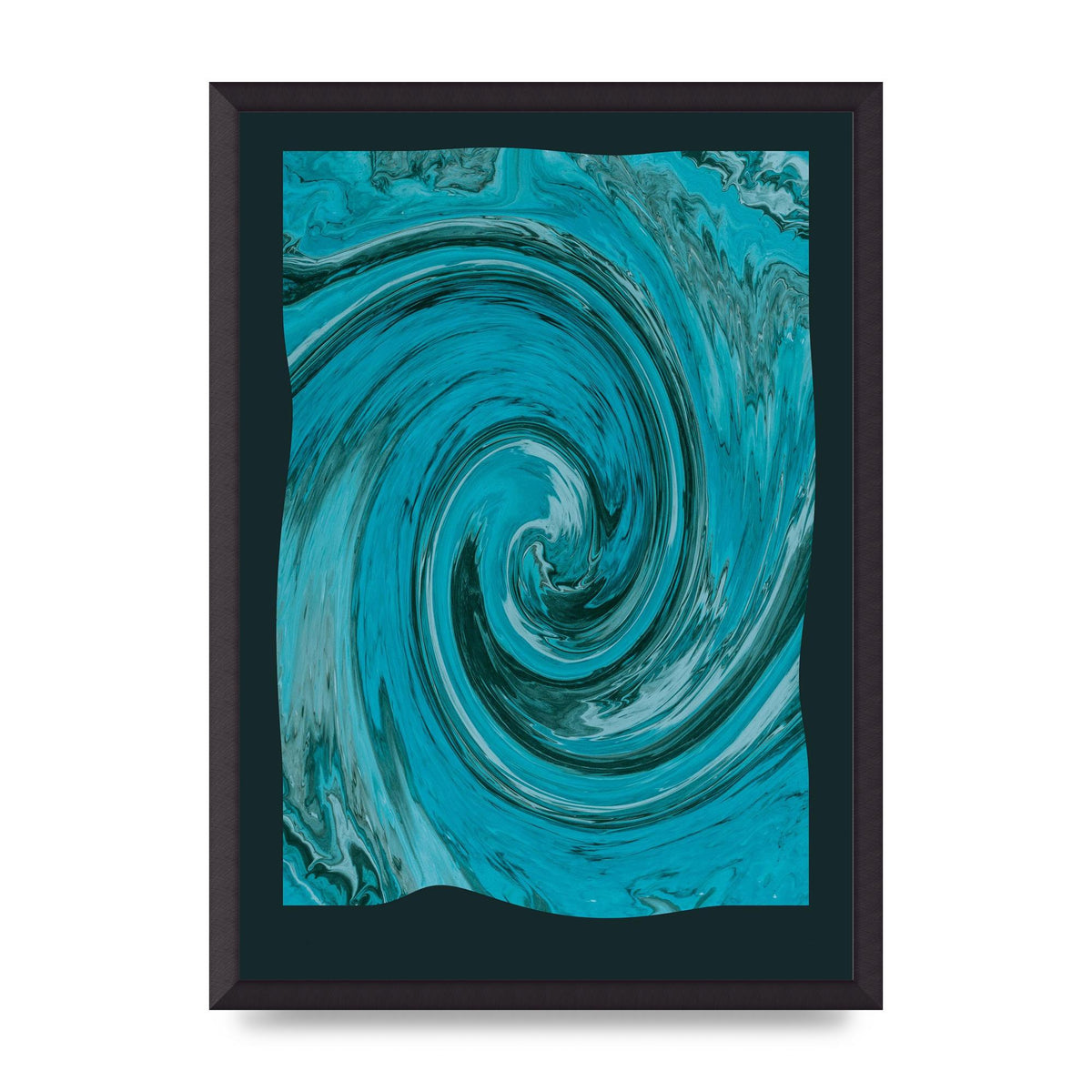Green Swirl Pattern Art For The Home - A2 framed