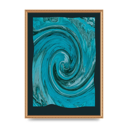 Green Swirl Pattern Art For The Home - A2 framed