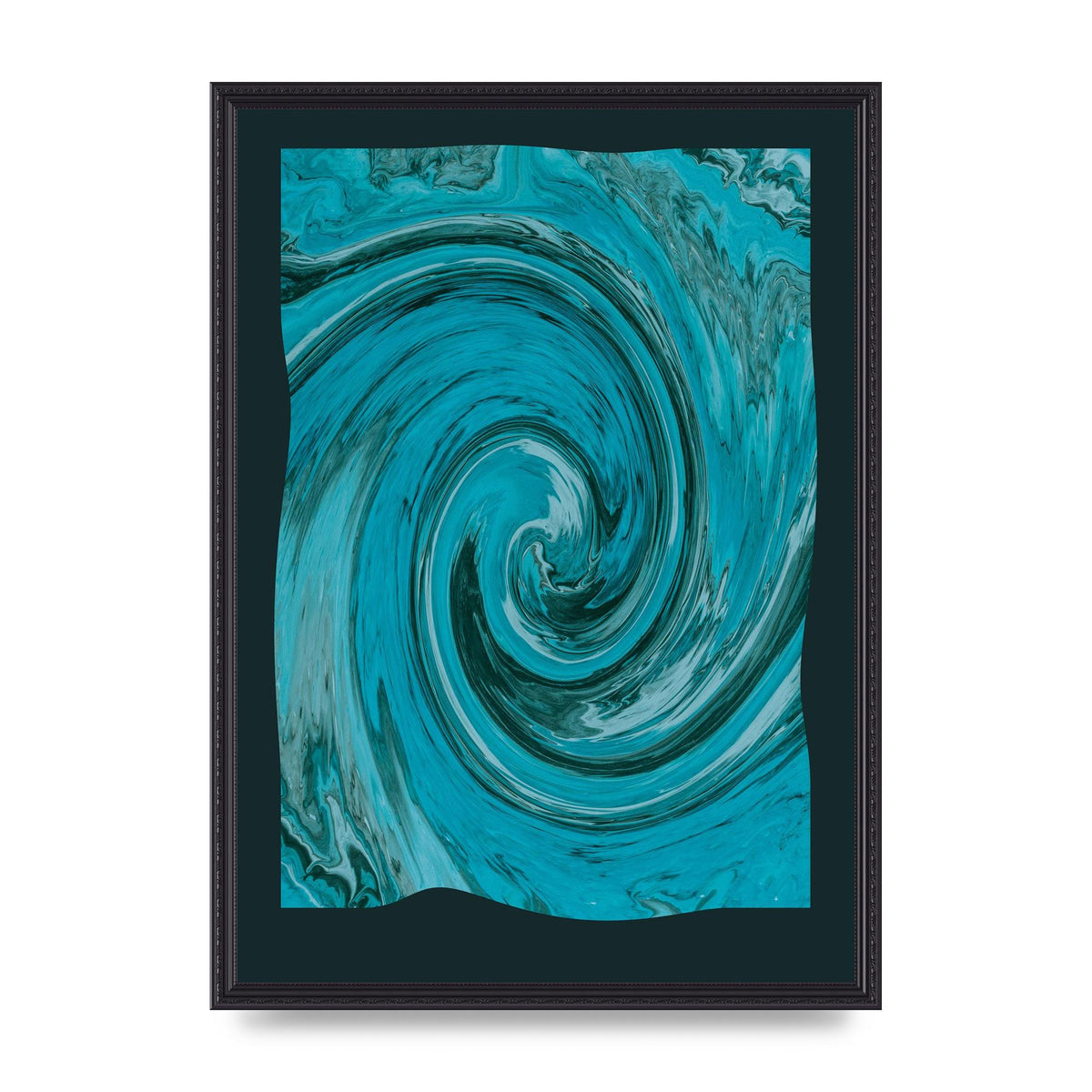 Green Swirl Pattern Art For The Home - A2 framed