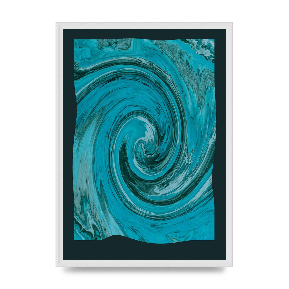 Green Swirl Pattern Art For The Home - A2 framed