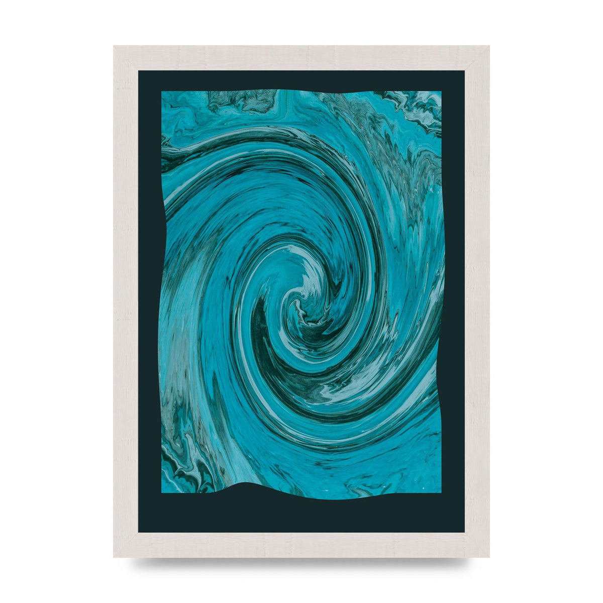 Green Swirl Pattern Art For The Home - A4 framed