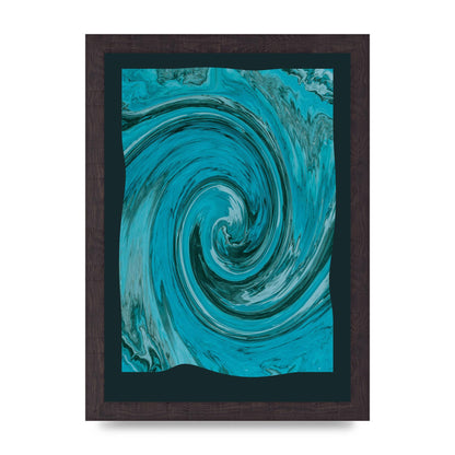 Green Swirl Pattern Art For The Home - A4 framed