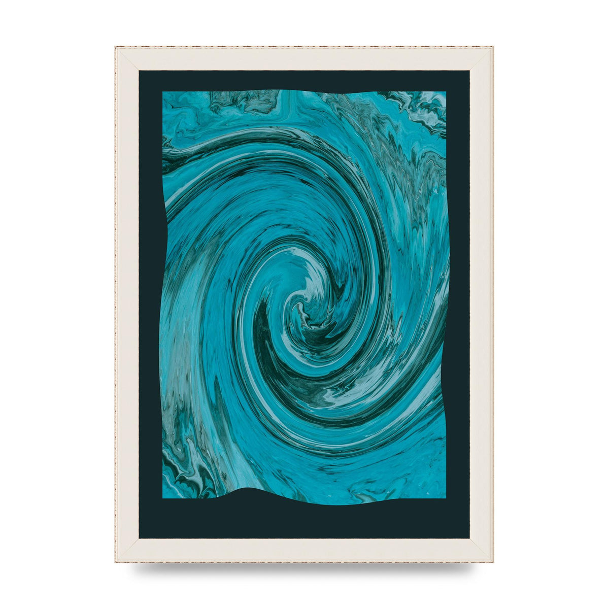 Green Swirl Pattern Art For The Home - A4 framed