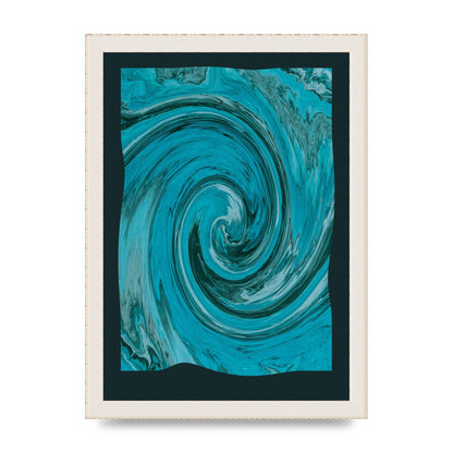 Green Swirl Pattern Art For The Home - A4 framed