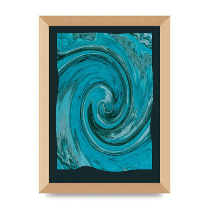 Green Swirl Pattern Art For The Home - A4 framed