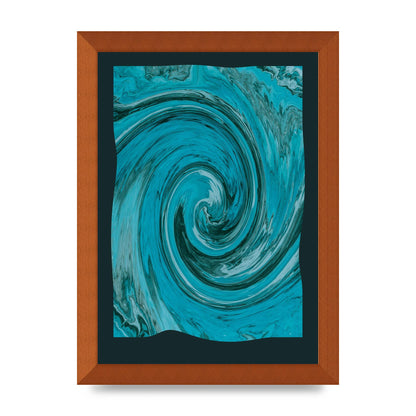 Green Swirl Pattern Art For The Home - A4 framed