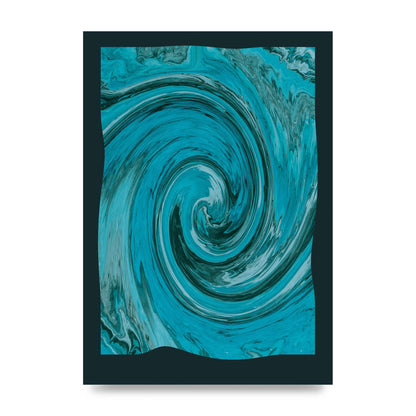 Green Swirl Pattern Art For The Home - unframed print