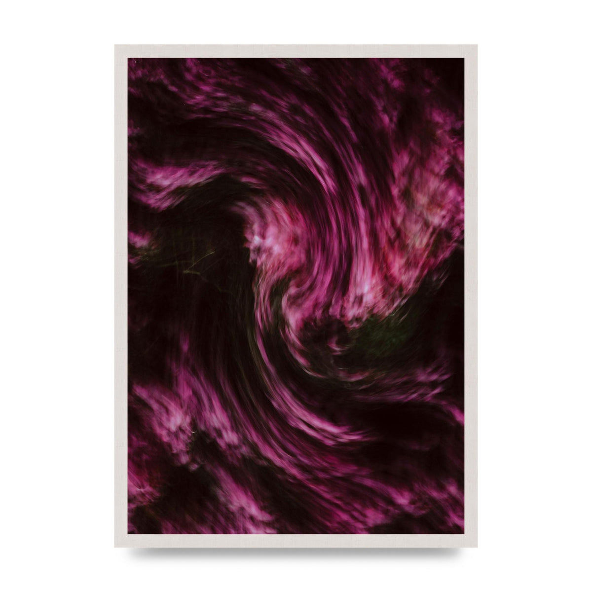 Pink Light Swirl Pattern Printed Poster - A2 framed