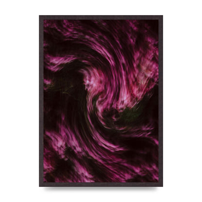Pink Light Swirl Pattern Printed Poster - A2 framed