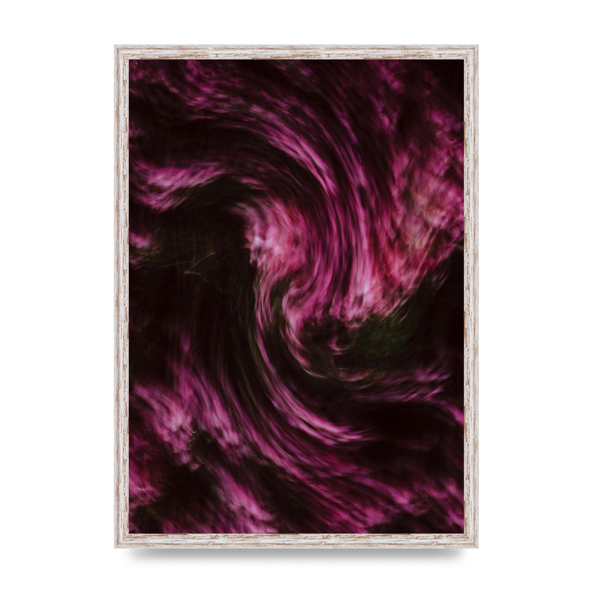 Pink Light Swirl Pattern Printed Poster - A2 framed