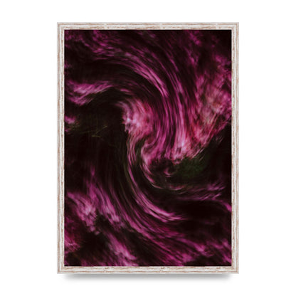 Pink Light Swirl Pattern Printed Poster - A2 framed