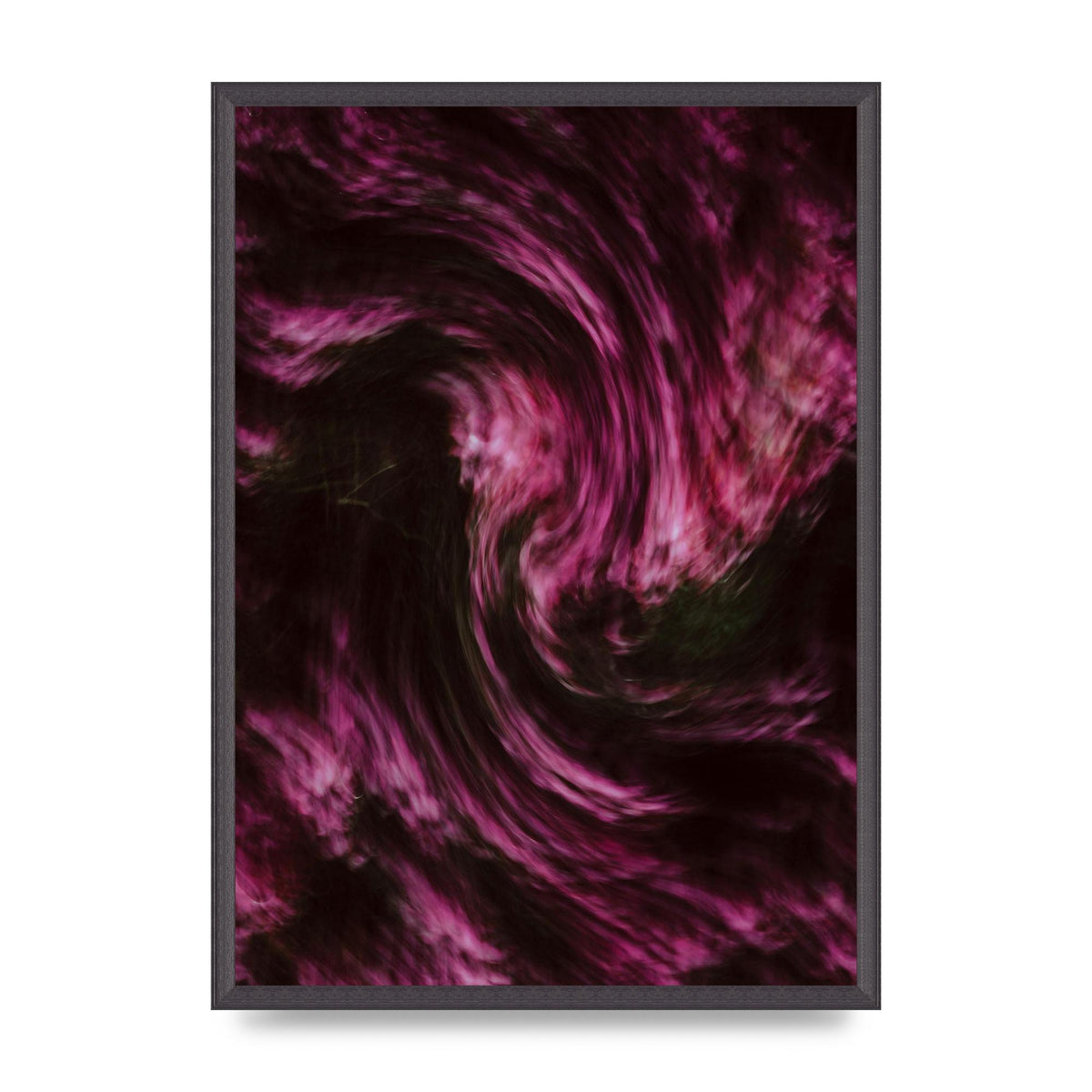Pink Light Swirl Pattern Printed Poster - A2 framed
