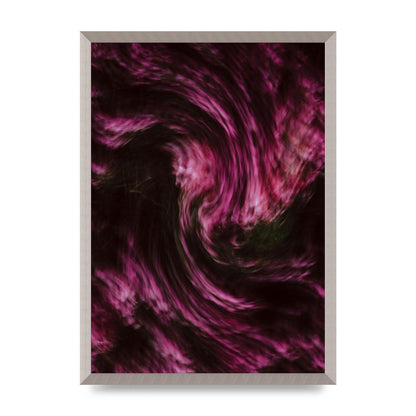 Pink Light Swirl Pattern Printed Poster - A2 framed