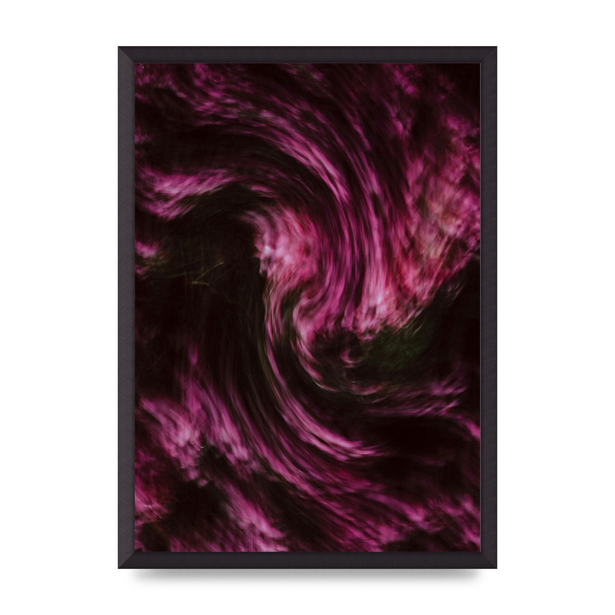 Pink Light Swirl Pattern Printed Poster - A2 framed