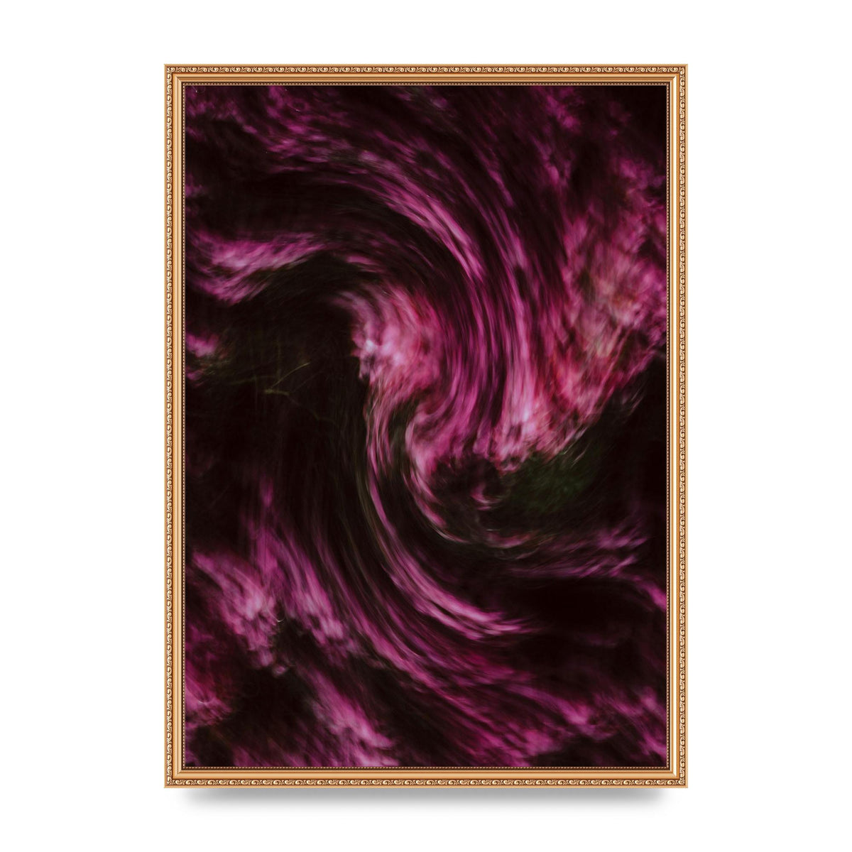 Pink Light Swirl Pattern Printed Poster - A2 framed