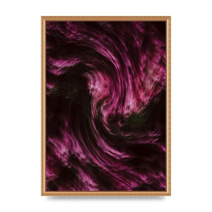 Pink Light Swirl Pattern Printed Poster - A2 framed