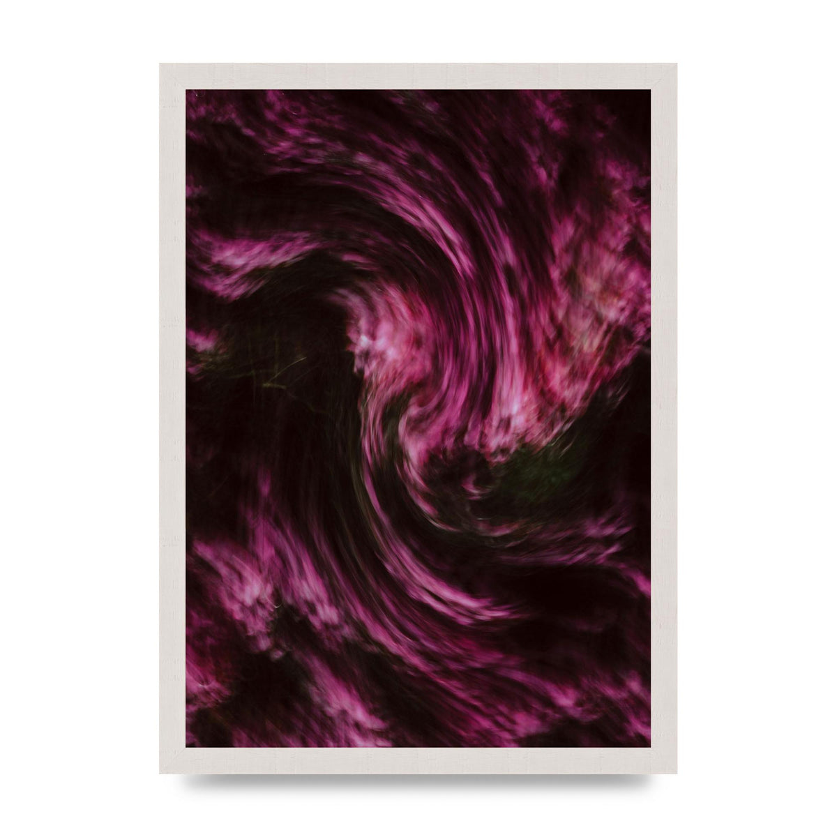 Pink Light Swirl Pattern Printed Poster - A3 framed