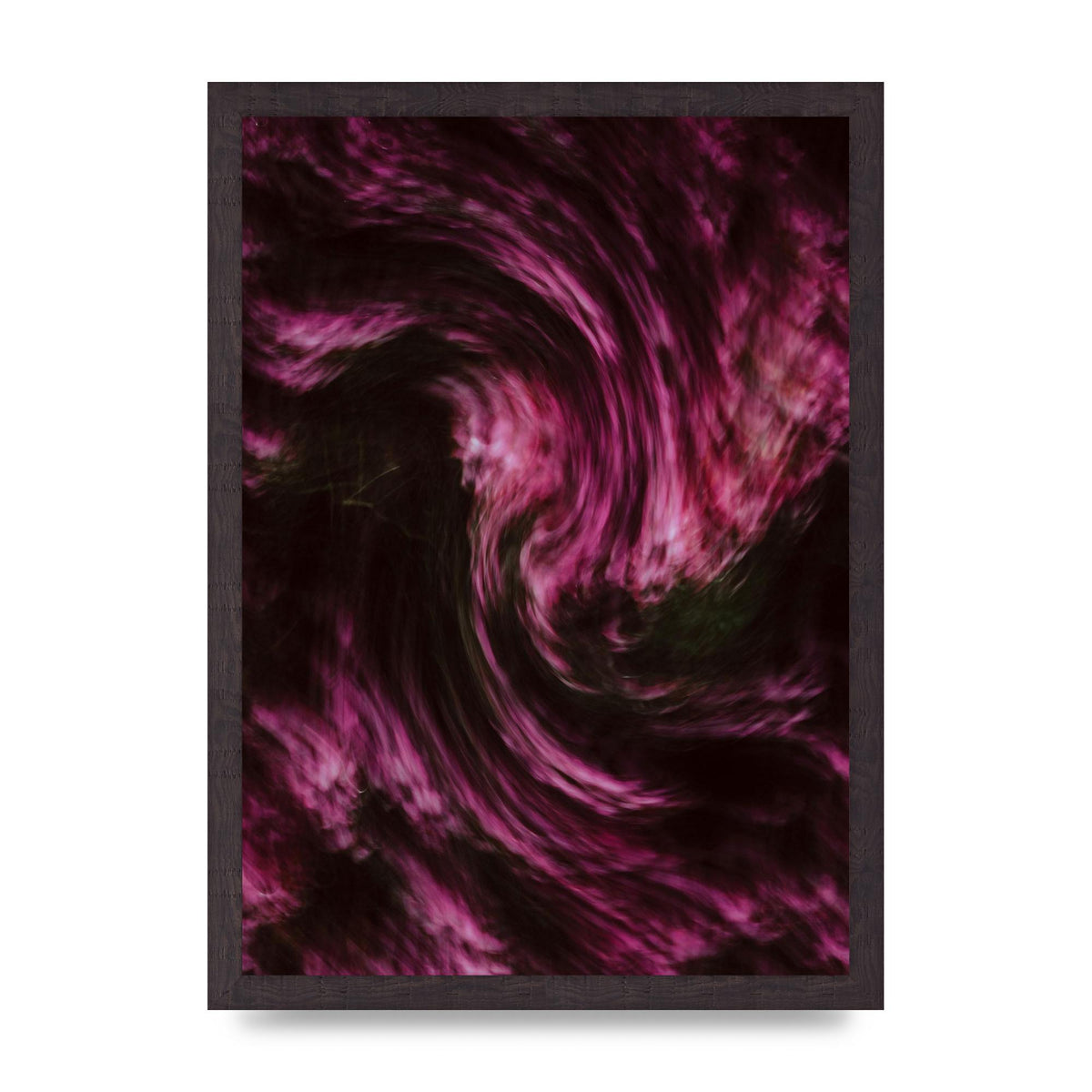 Pink Light Swirl Pattern Printed Poster - A3 framed