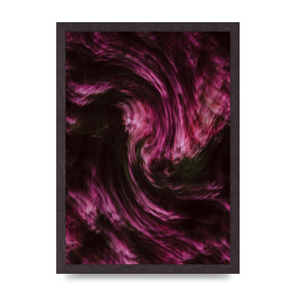 Pink Light Swirl Pattern Printed Poster - A3 framed