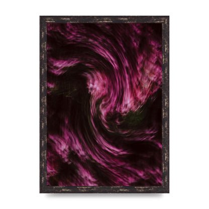 Pink Light Swirl Pattern Printed Poster - A3 framed