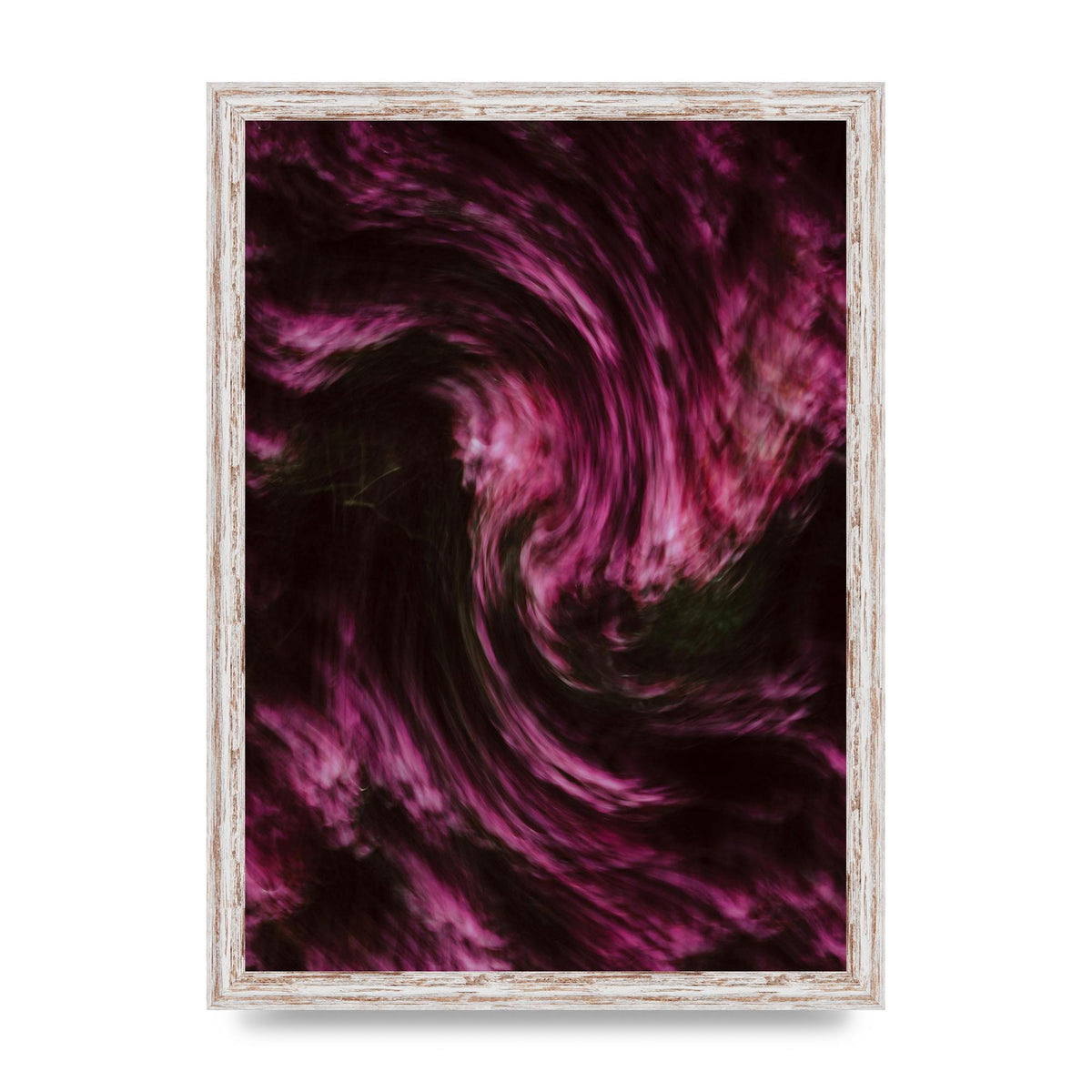 Pink Light Swirl Pattern Printed Poster - A3 framed