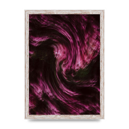 Pink Light Swirl Pattern Printed Poster - A3 framed