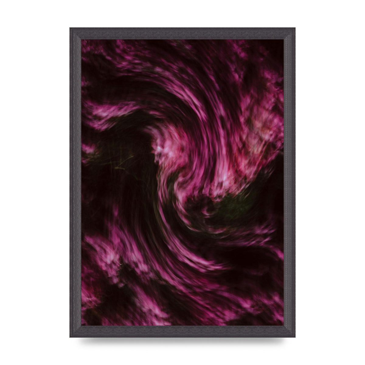 Pink Light Swirl Pattern Printed Poster - A3 framed