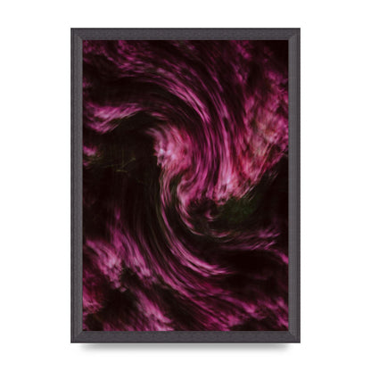 Pink Light Swirl Pattern Printed Poster - A3 framed