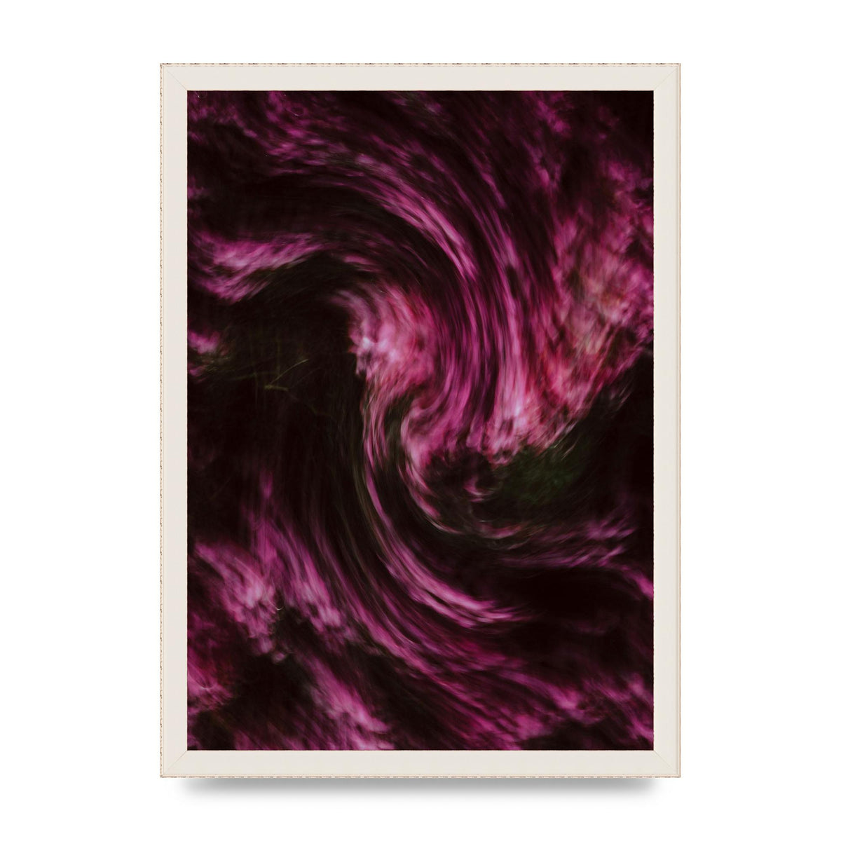 Pink Light Swirl Pattern Printed Poster - A3 framed