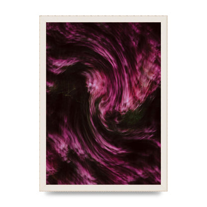Pink Light Swirl Pattern Printed Poster - A3 framed