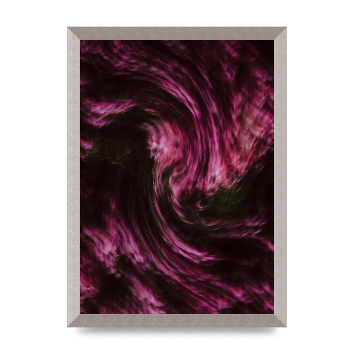 Pink Light Swirl Pattern Printed Poster - A3 framed