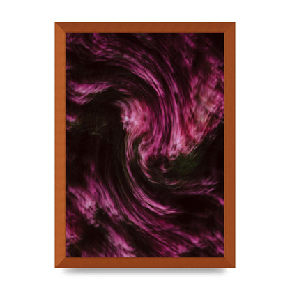 Pink Light Swirl Pattern Printed Poster - A3 framed