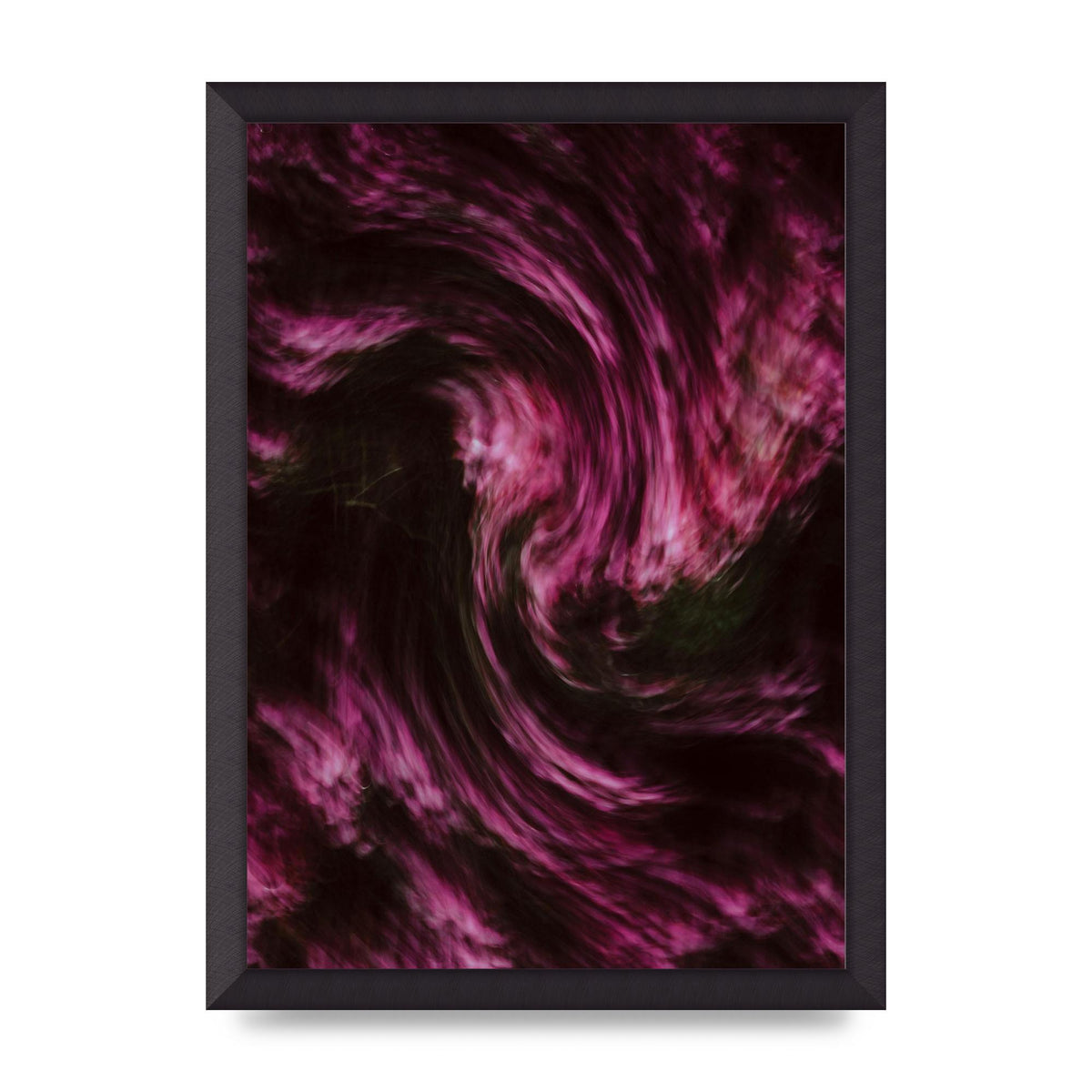 Pink Light Swirl Pattern Printed Poster - A3 framed