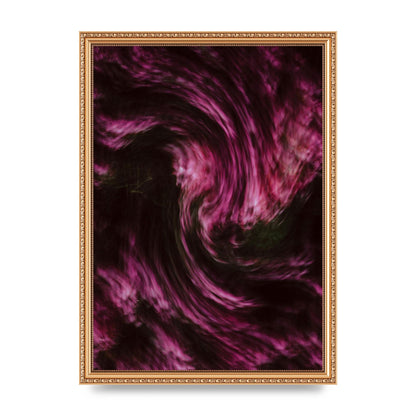 Pink Light Swirl Pattern Printed Poster - A3 framed