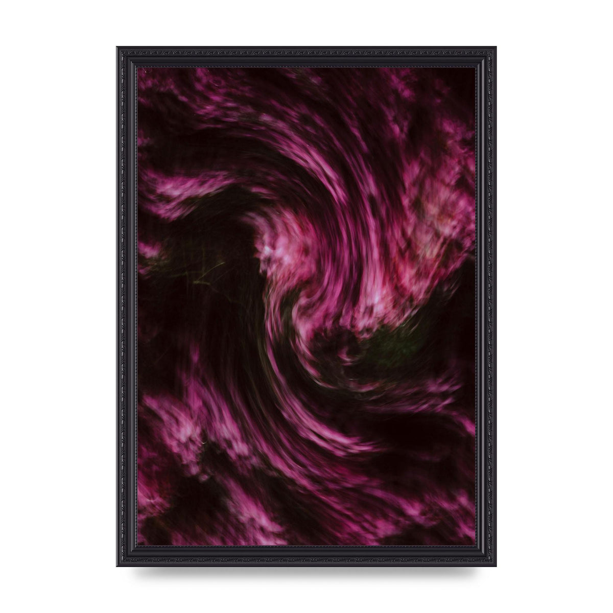 Pink Light Swirl Pattern Printed Poster - A3 framed