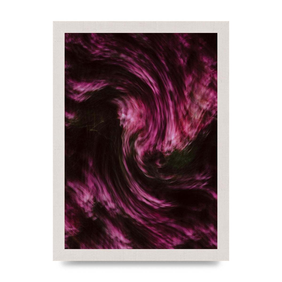 Pink Light Swirl Pattern Printed Poster - A4 framed