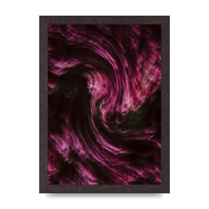 Pink Light Swirl Pattern Printed Poster - A4 framed