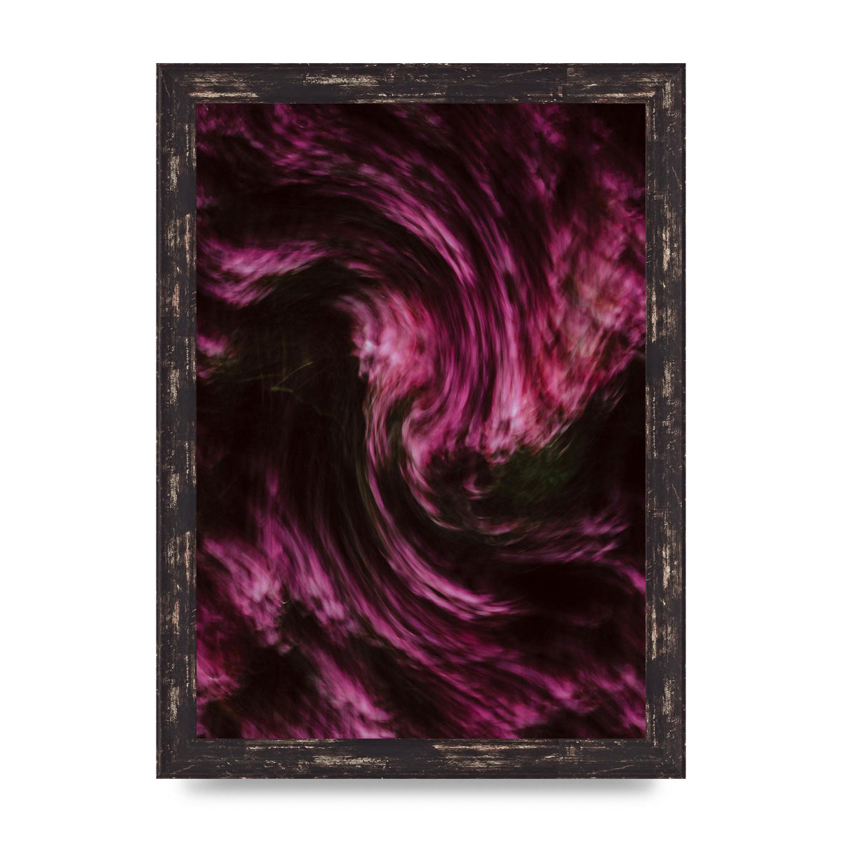 Pink Light Swirl Pattern Printed Poster - A4 framed