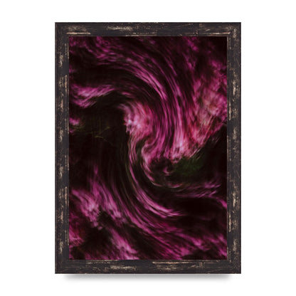 Pink Light Swirl Pattern Printed Poster - A4 framed
