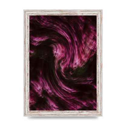 Pink Light Swirl Pattern Printed Poster - A4 framed