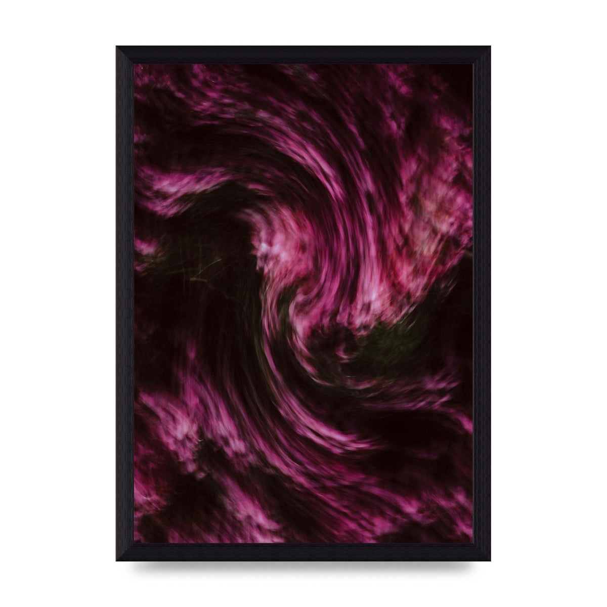 Pink Light Swirl Pattern Printed Poster - A4 framed